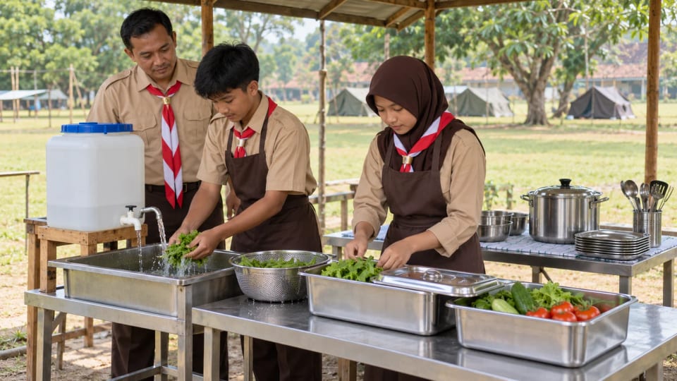 Panduan Memasak di Perkemahan Pramuka: Menu Sederhana dan Dapur Umum yang Aman