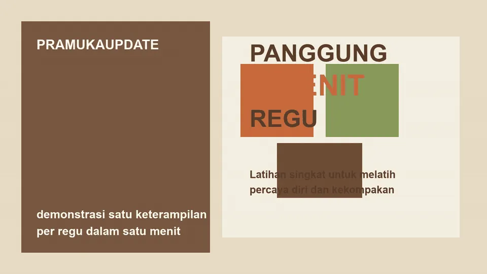 Panggung 1 Menit Regu: Cara Ringan Melatih Percaya Diri dan Kekompakan