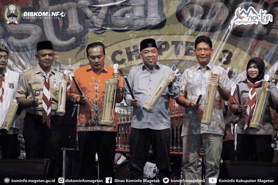 Pramuka Magetan Meriahkan Penutupan Festival Bambu Magetan Djadoel 2026