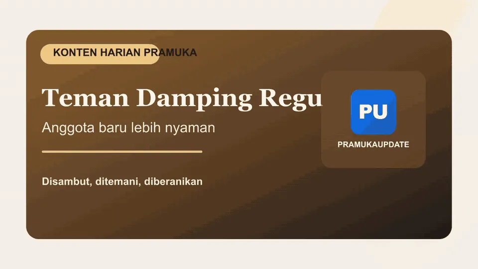 Teman Damping Regu: Cara Hangat Menyambut Anggota Baru Pramuka