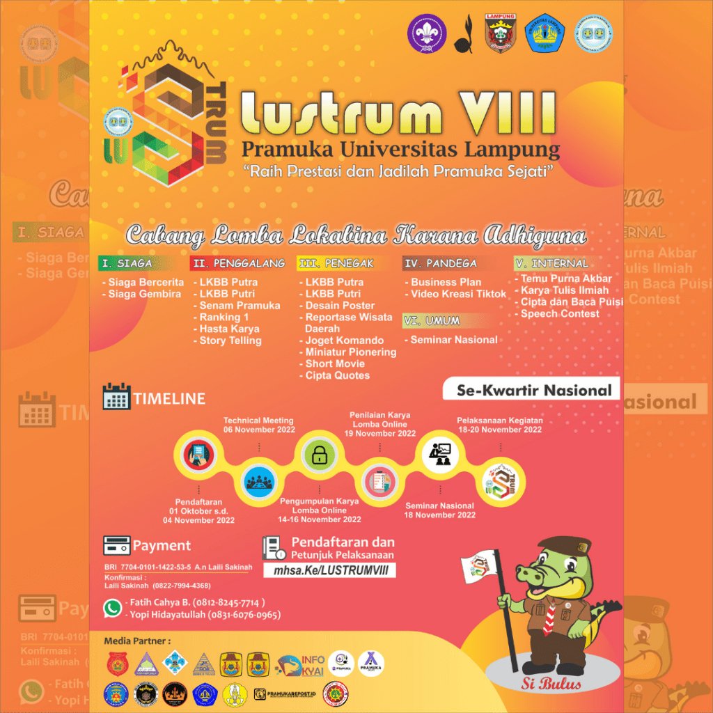 LUSTRUM KE-VIII TINGKAT NASIONAL TAHUN 2022 2 LUSTRUM KE-VIII TINGKAT NASIONAL TAHUN 2022