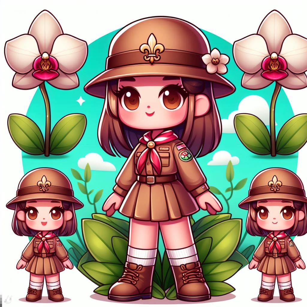 Kumpulan Kartun Maskot Regu Pramuka 17 Regu Anggrek Orchid Kartun Maskot Regu Pramuka