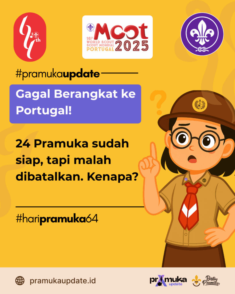 24 Pramuka Indonesia batal berangkat ke Portugal. Kenapa? 3 1 24 Pramuka Indonesia